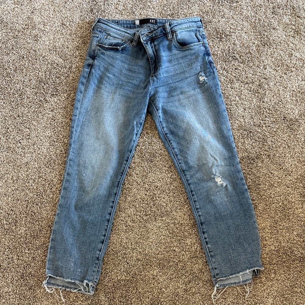 Kut from the Kloth Light Blue Distressed Boyfriend Jeans